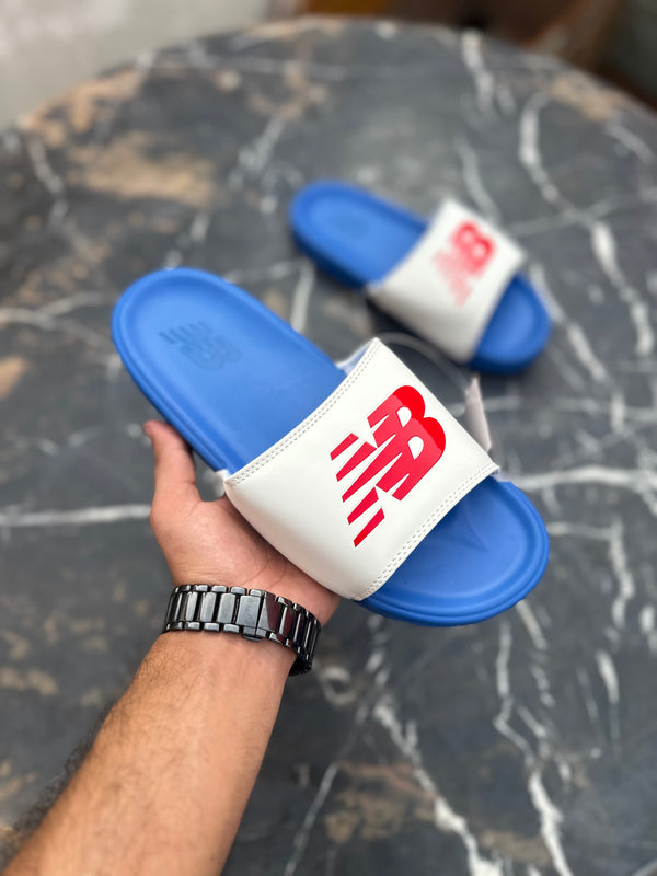 New Balannce Slides Blue white