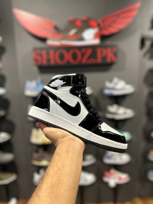 Aj 1 Black white highs OG shiny