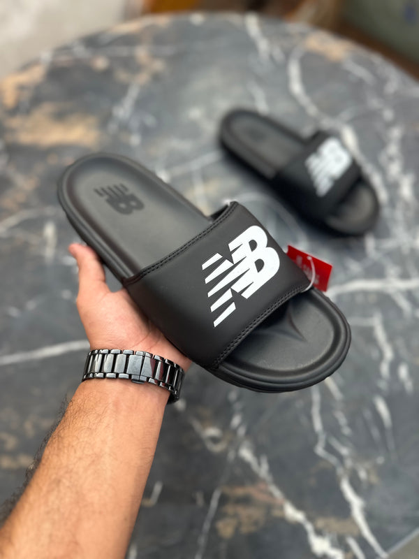 New Balannce Slides Black White