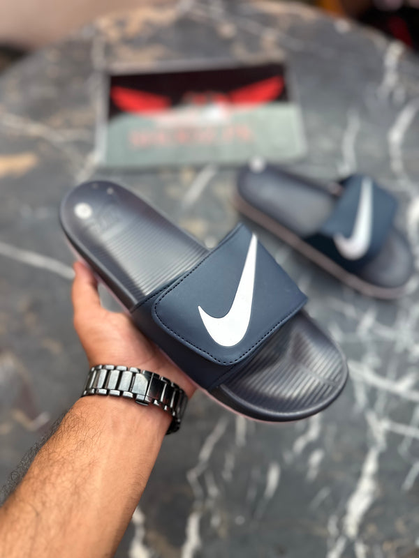 NK turbo slides (Strap)- Navy