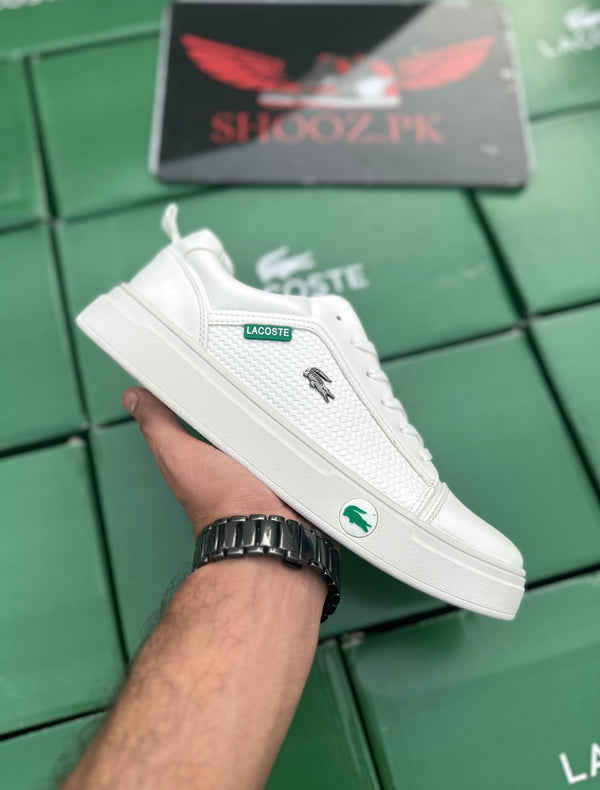 Lacosste Leather flat lace sneakers White
