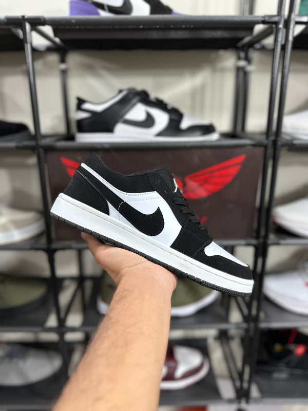 Aj 1 Black white lows suede